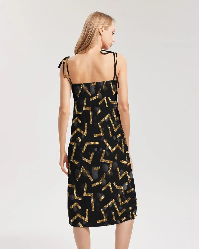 Pixie Night Women's Tie Strap Split Dress - IAKAM