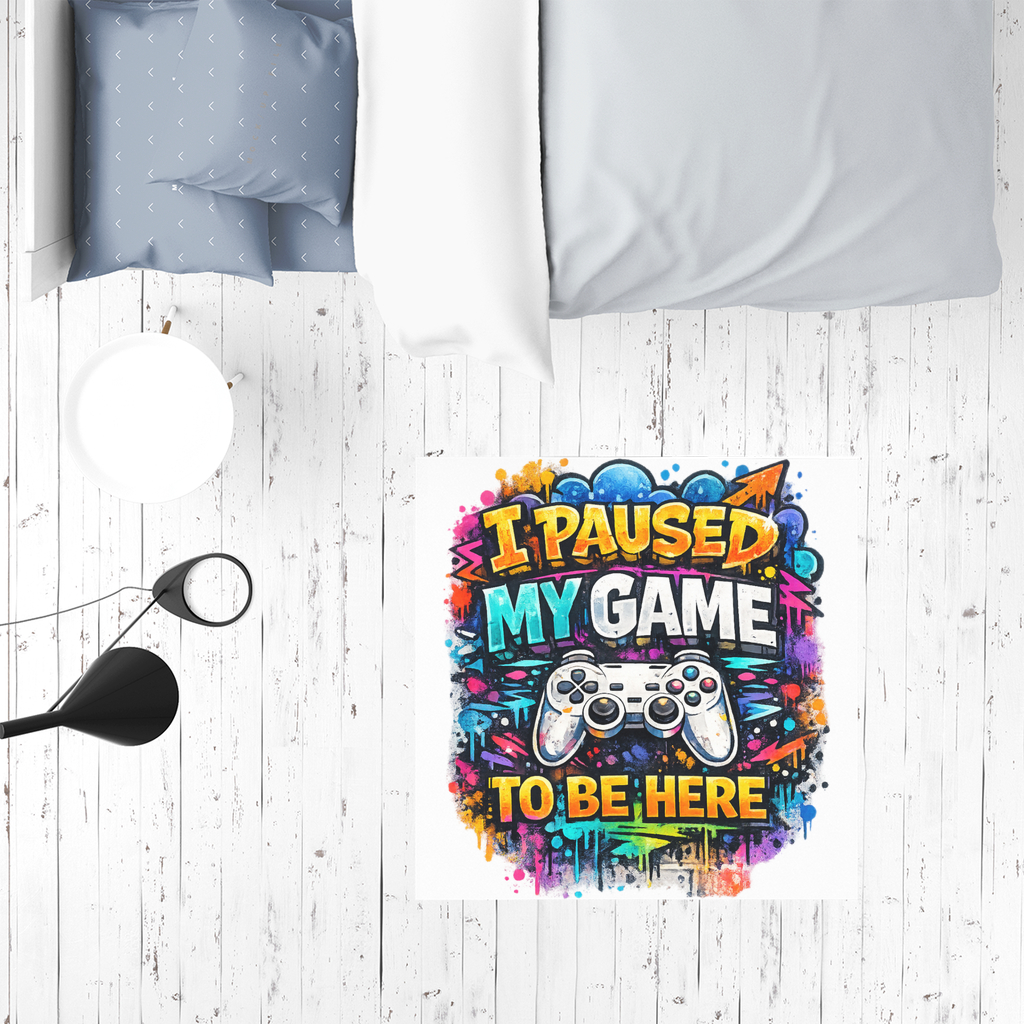 I paused my game Sublimation Mat / Carpet / Rug / Play Mat / Pet Feeding Mat