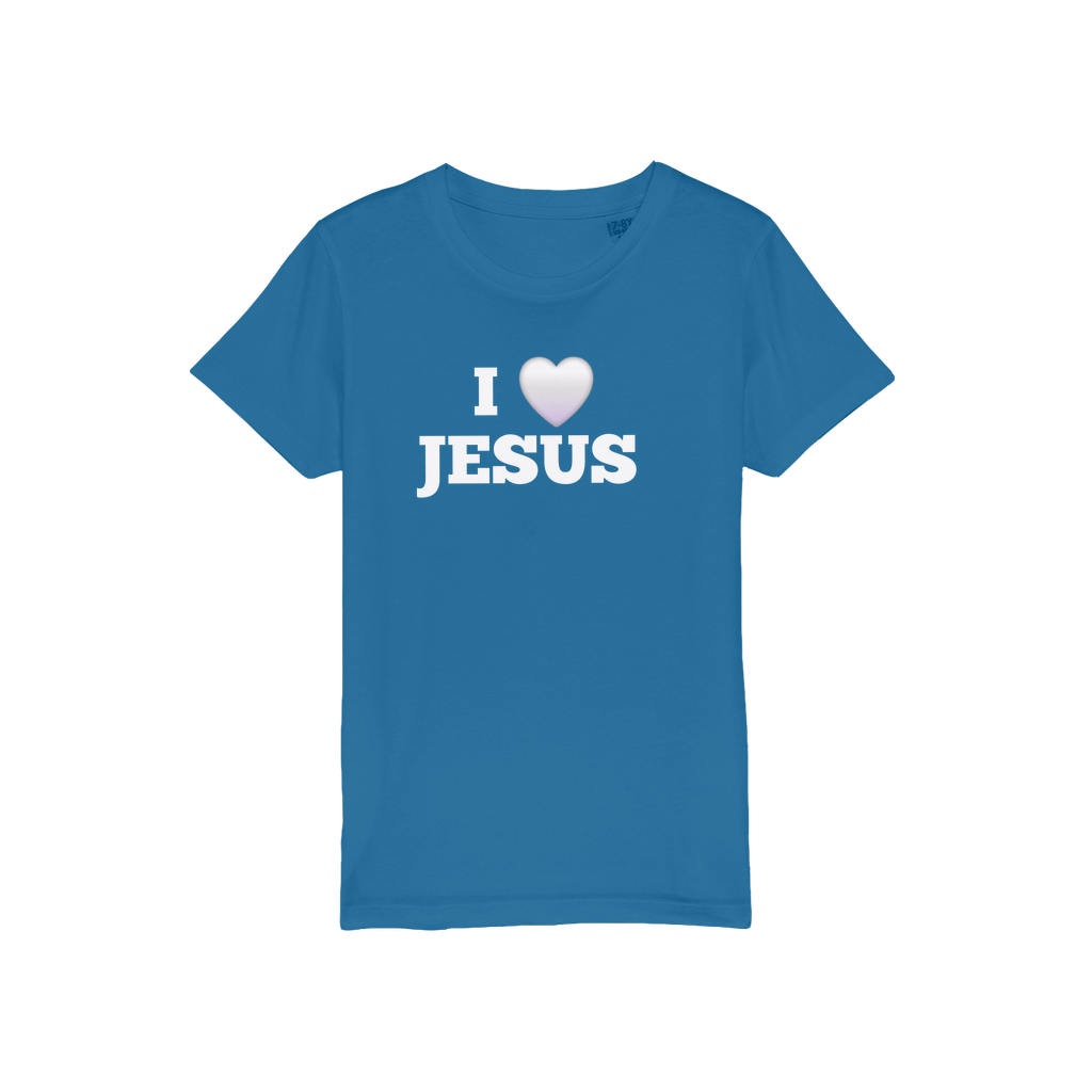 I love Jesus Organic Jersey Kids T-Shirt for Little Believers - Perfect I love Jesus Kids T-Shirt