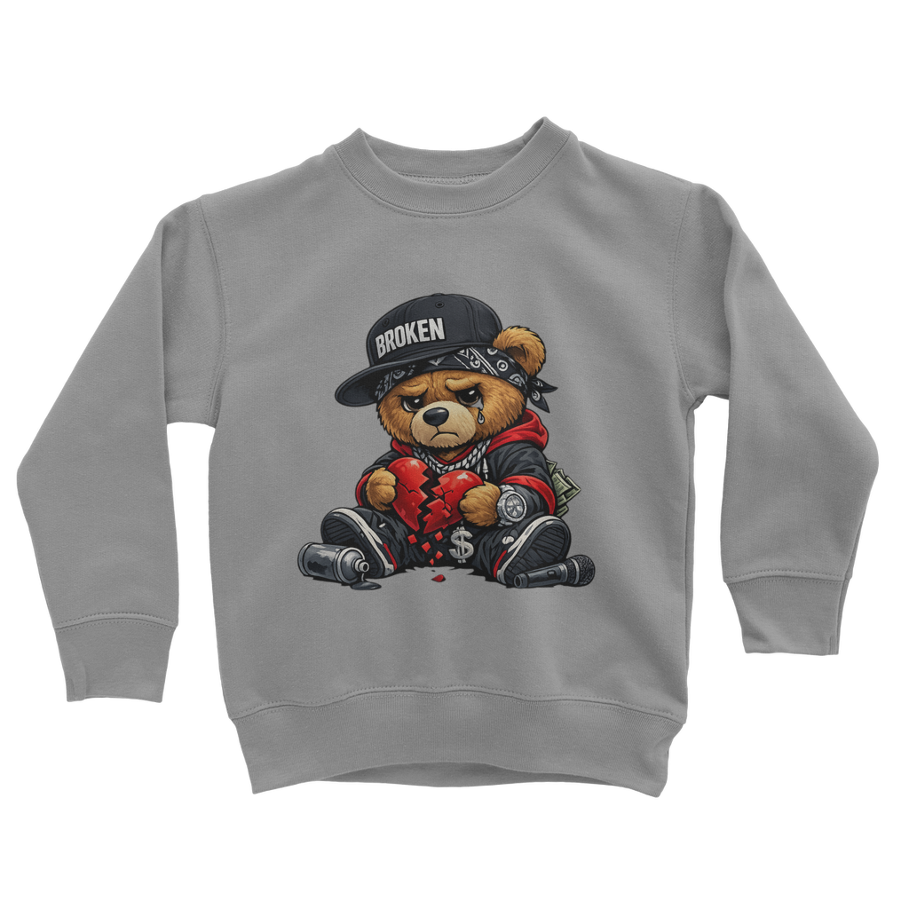 Broken Hearted Bear Classic Kids Sweatshirt