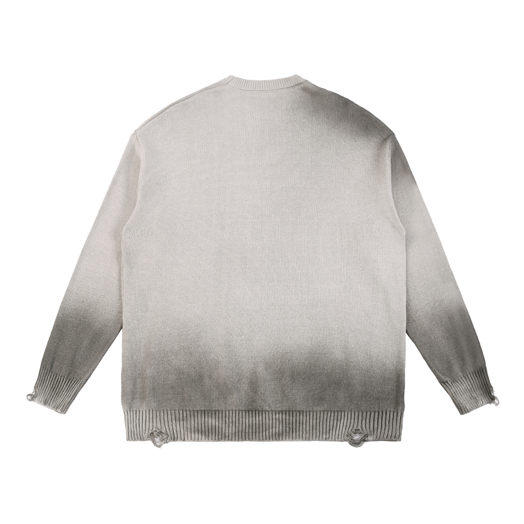 Trust God Sun Fade Distressed Ripped Crewneck sweater