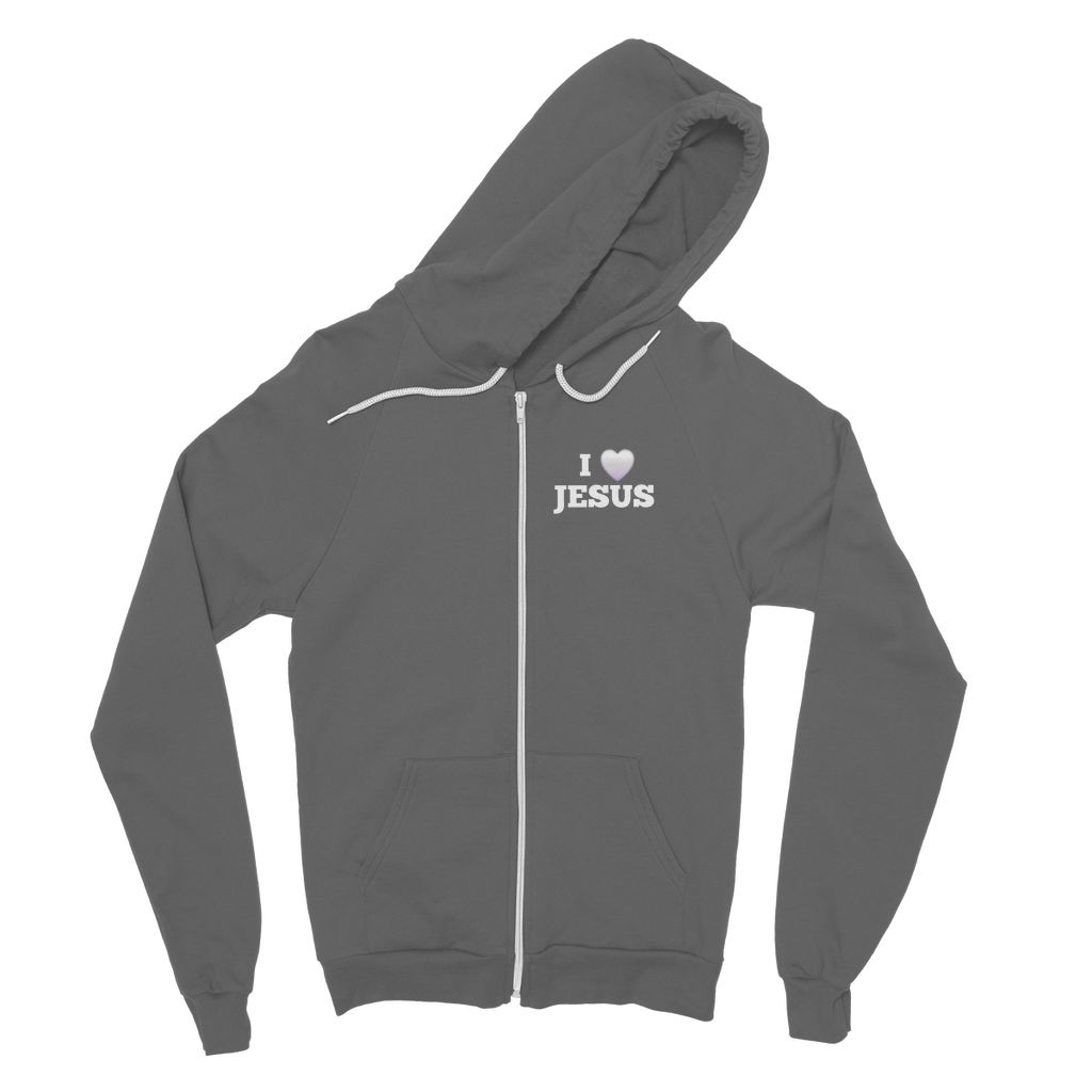 I love Jesus Zip Hoodie for Adults - Classic Design and Comfort