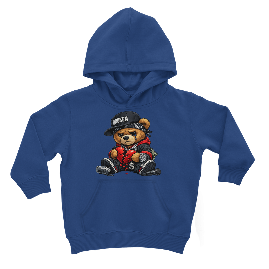 Broken Hearted Bear Classic Kids Hoodie