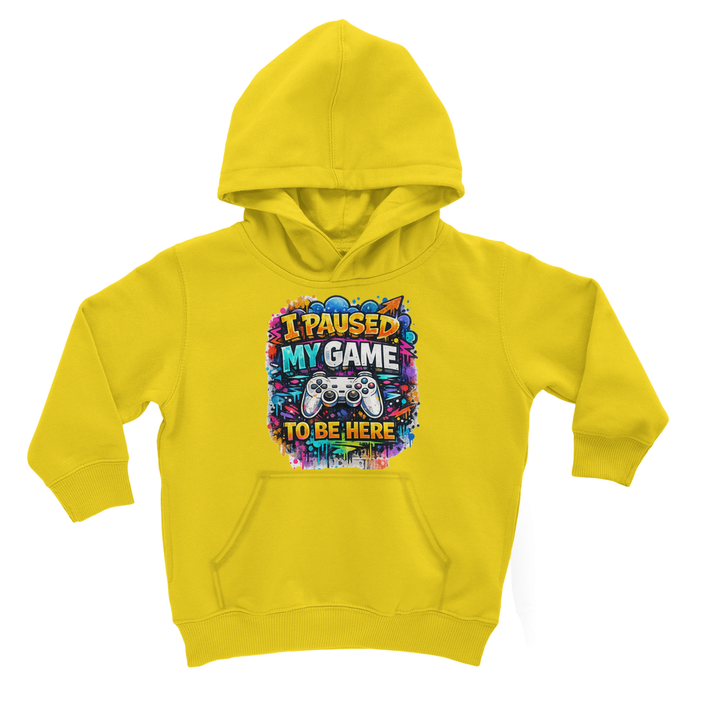 I paused my game Classic Kids Hoodie
