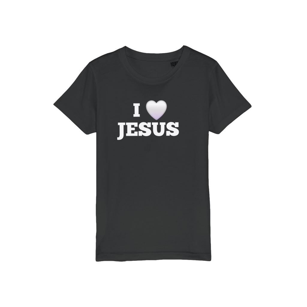 I love Jesus Organic Jersey Kids T-Shirt for Little Believers - Perfect I love Jesus Kids T-Shirt