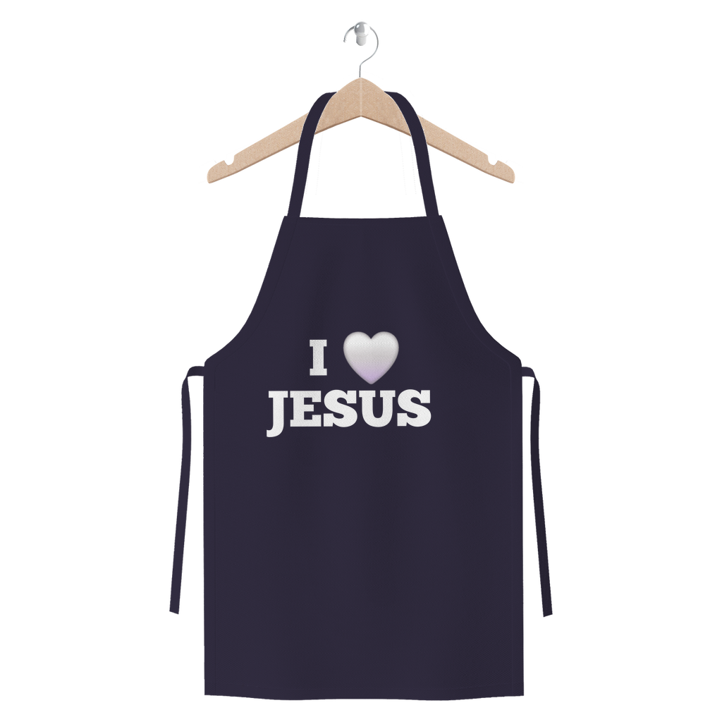 I love Jesus Apron - Premium Jersey Apron for Faith-Filled Cooking