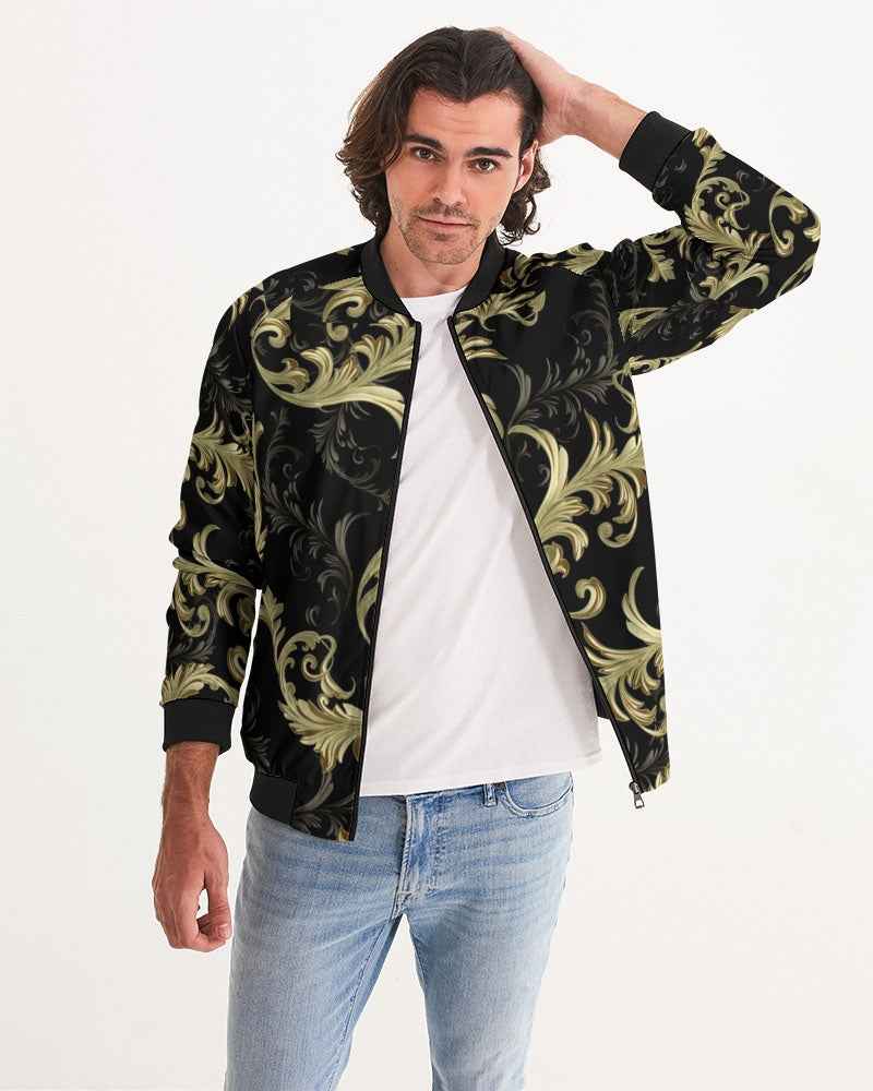 Elegant  Men's All-Over Print Bomber Jacket