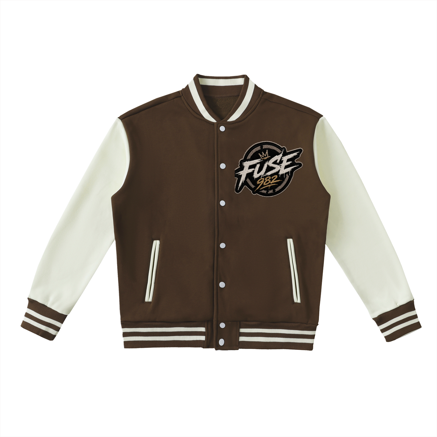 Fuse982 Two-Tone Fleeced Varsity Jacket