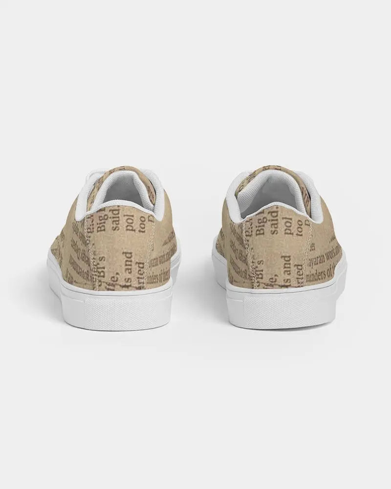 Vintage Style  Men's Faux-Leather Sneaker - IAKAM