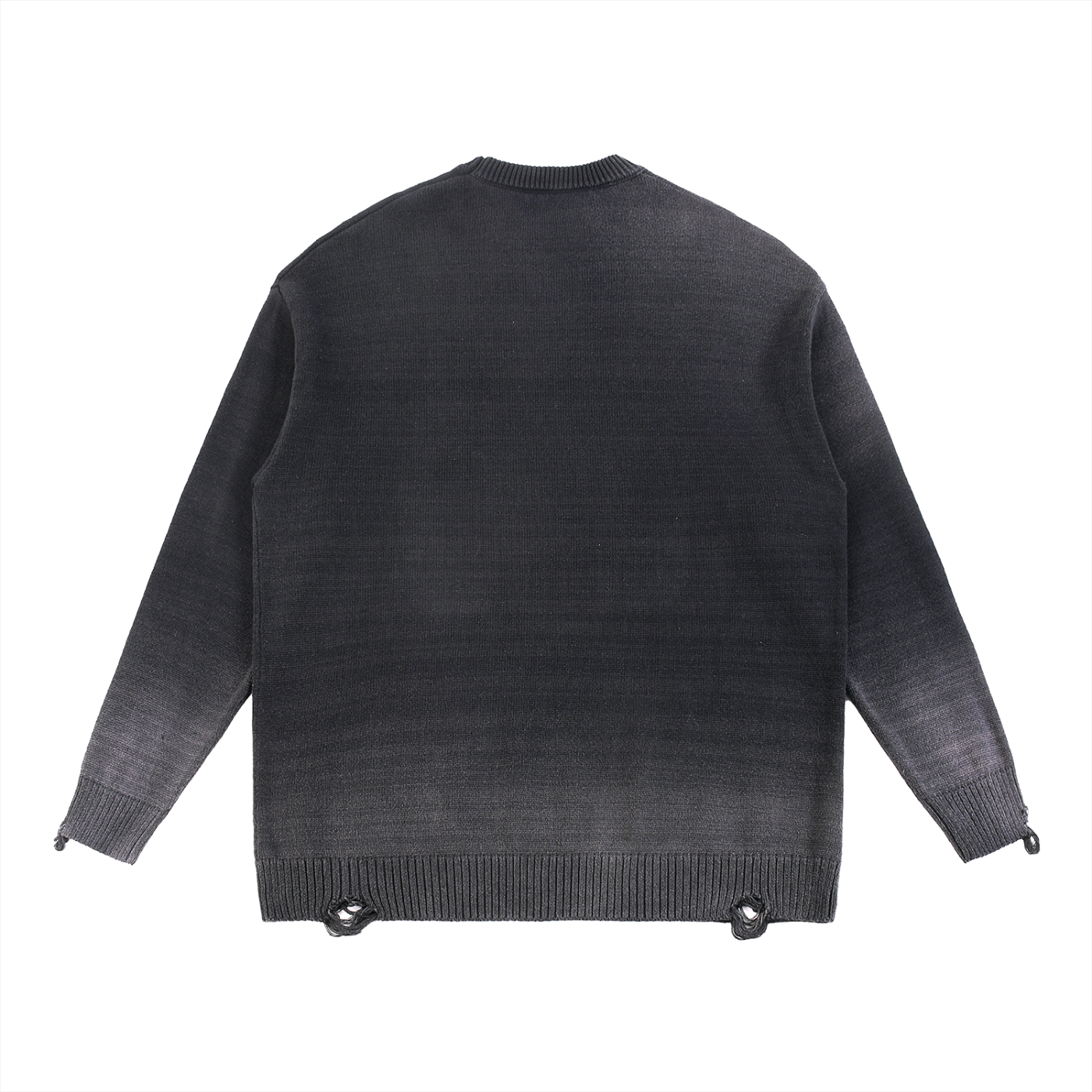 Trust God Sun Fade Distressed Ripped Crewneck sweater