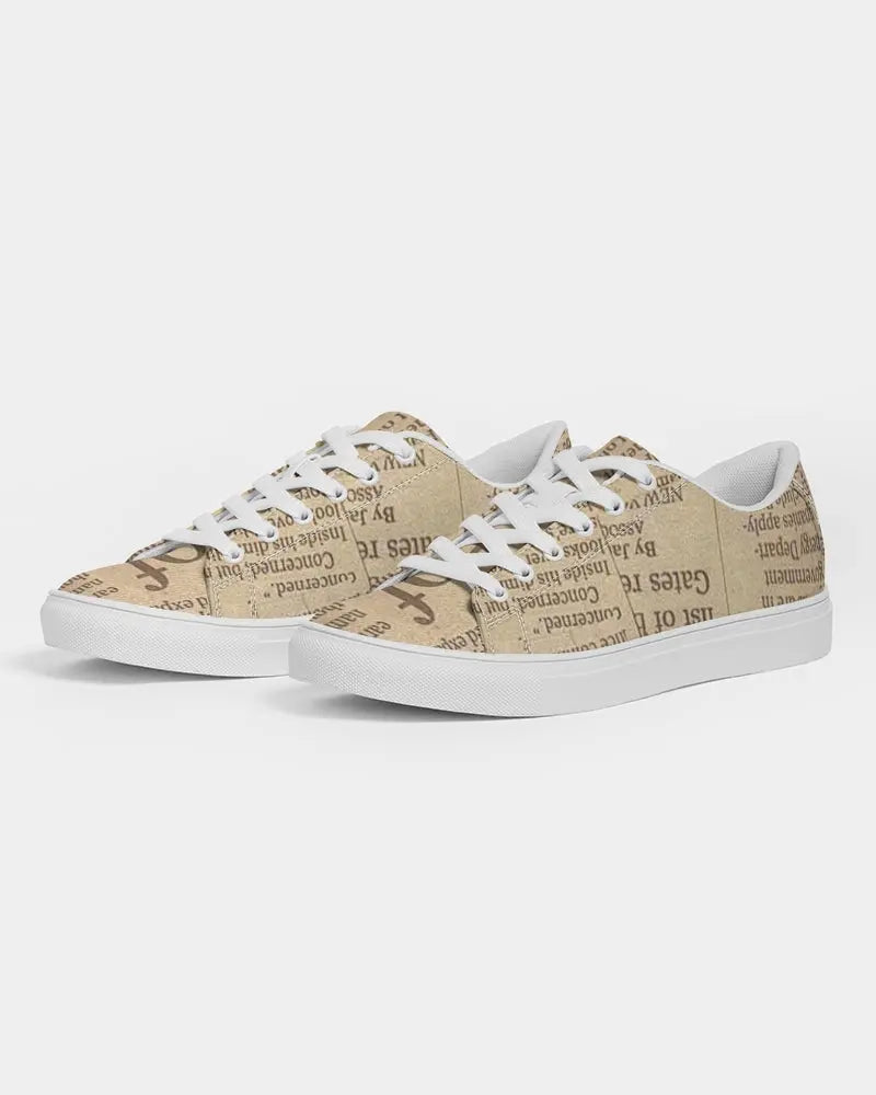 Vintage Style  Men's Faux-Leather Sneaker - IAKAM