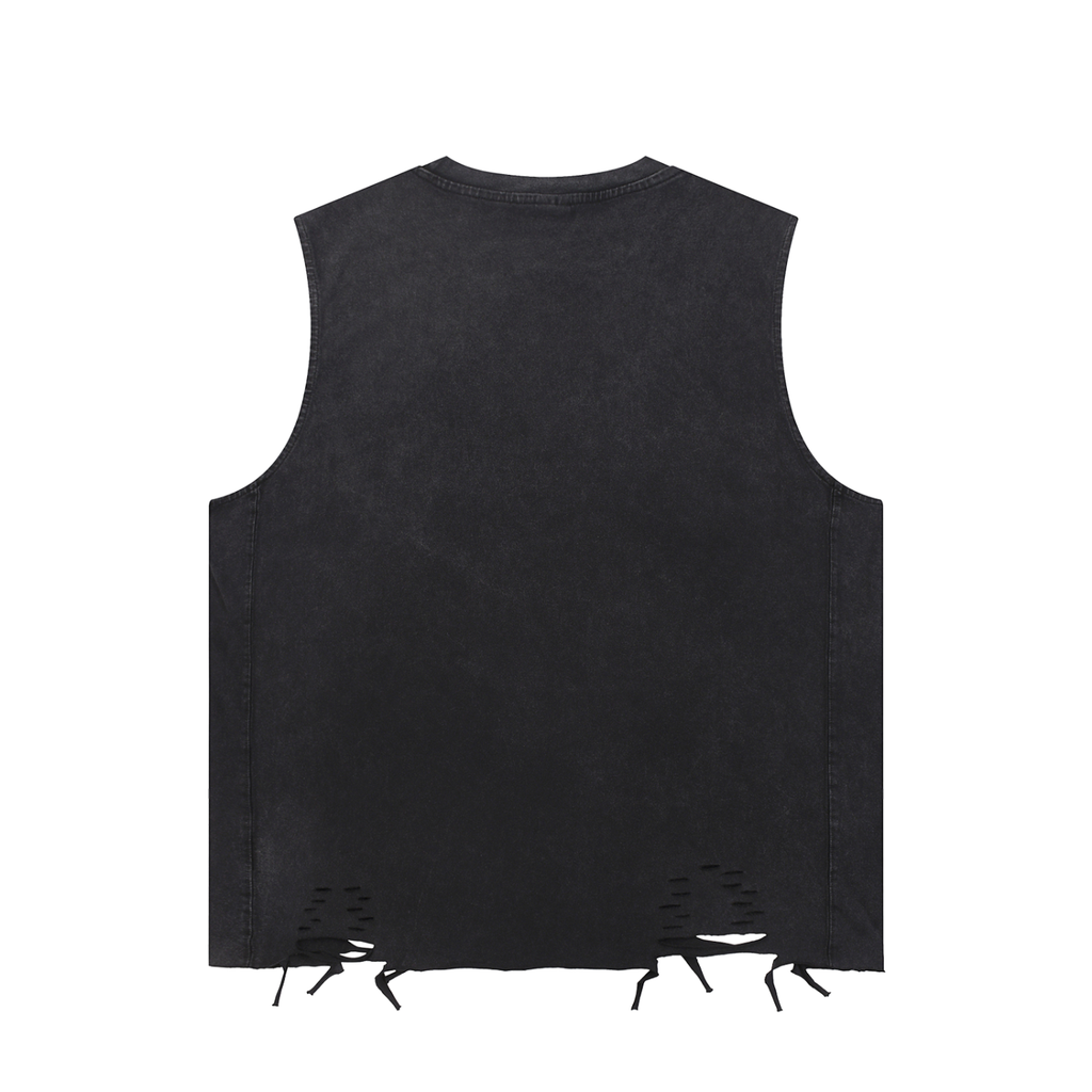 Dope Snow Washed Raw-Hem Tank Top