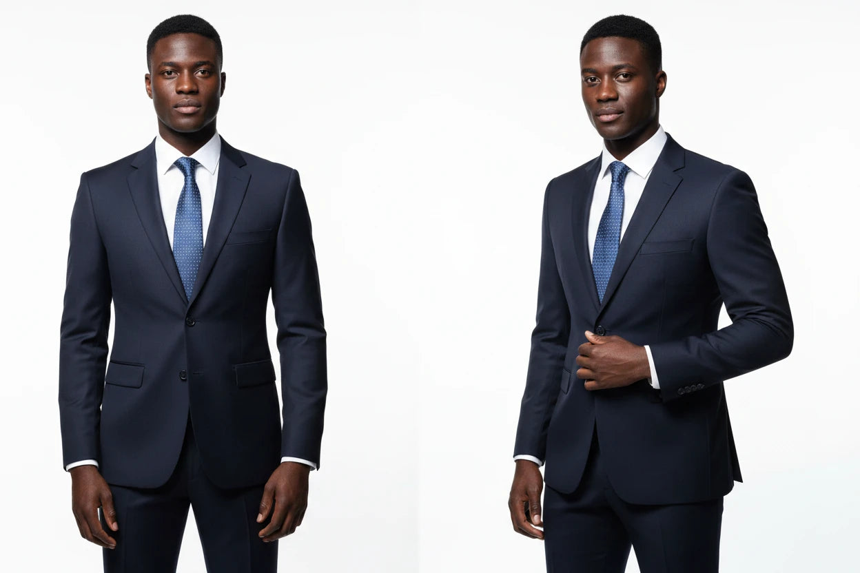 Men's Lapel Collar Long Sleeve Blazer and Pants Set
