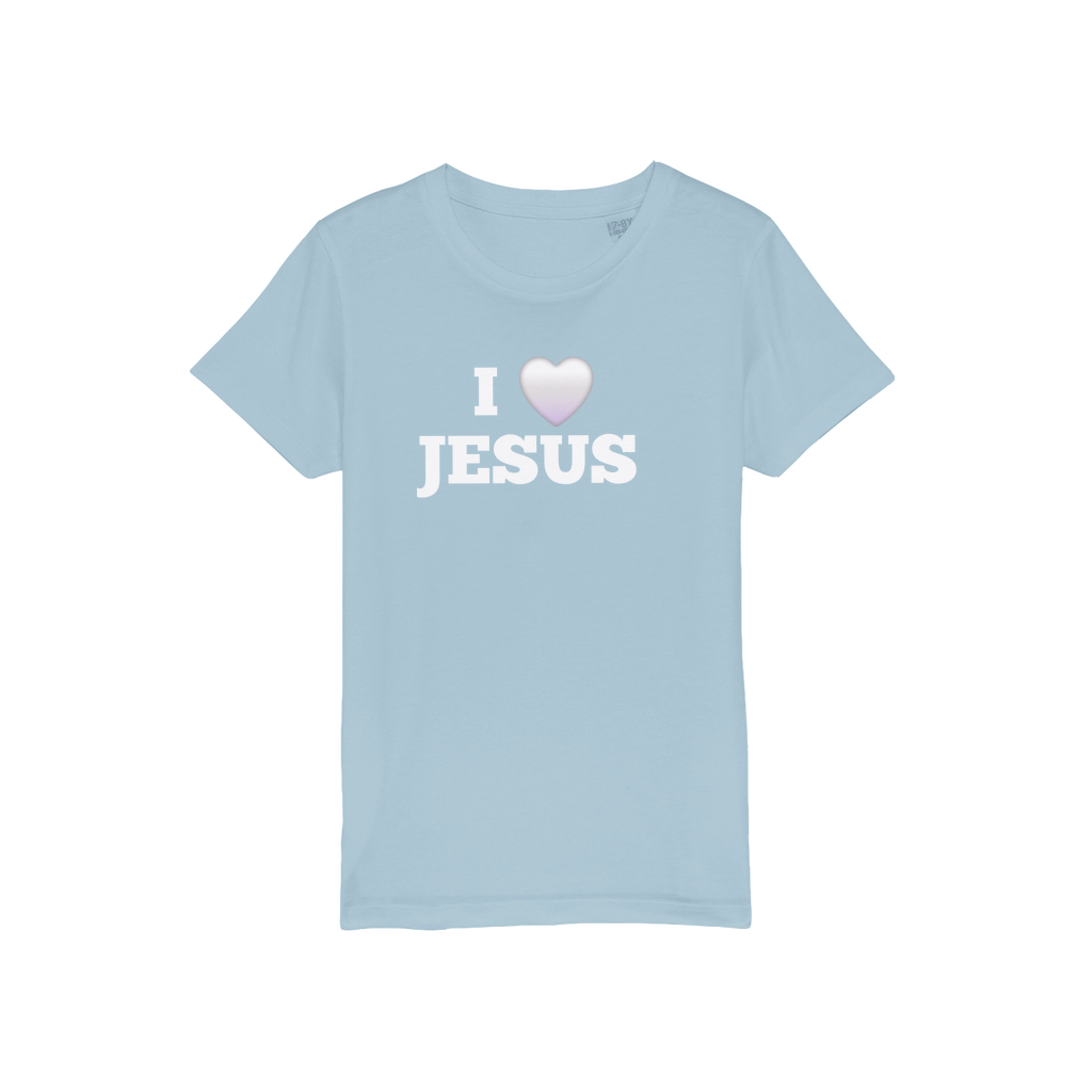 I love Jesus Organic Jersey Kids T-Shirt for Little Believers - Perfect I love Jesus Kids T-Shirt