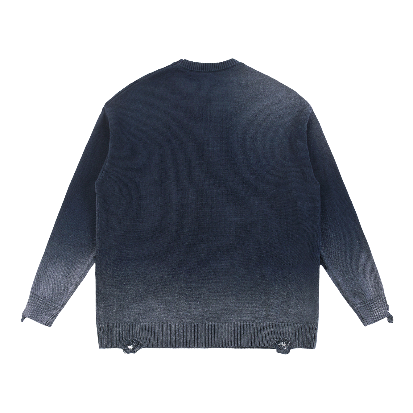Trust God Sun Fade Distressed Ripped Crewneck sweater
