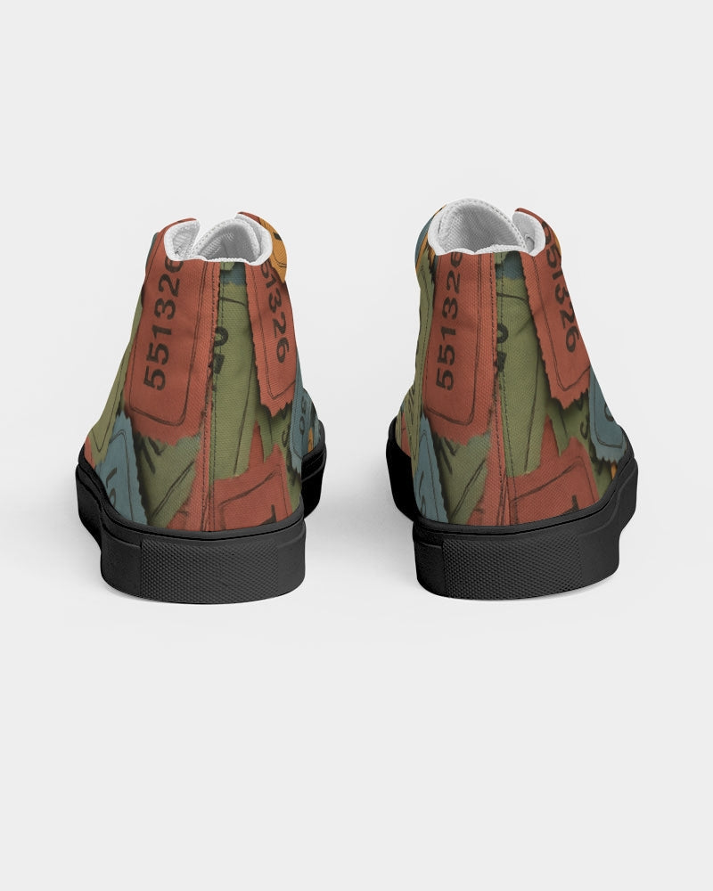 Raffle ticket Men's Hightop Shoe - Black - IAKAM