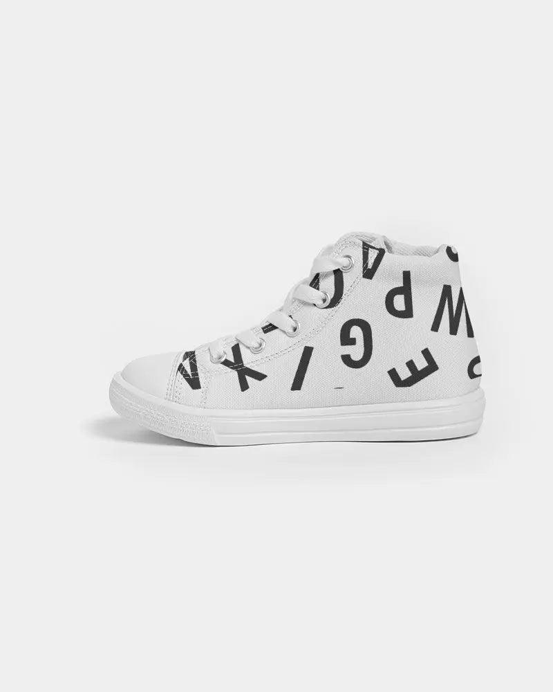 Scram Alphabet  Kids Hightop Canvas Shoes - IAKAM