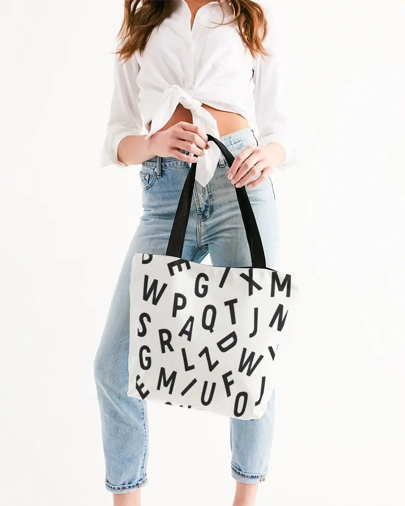 Scram Alphabet  Canvas Zip Tote - IAKAM