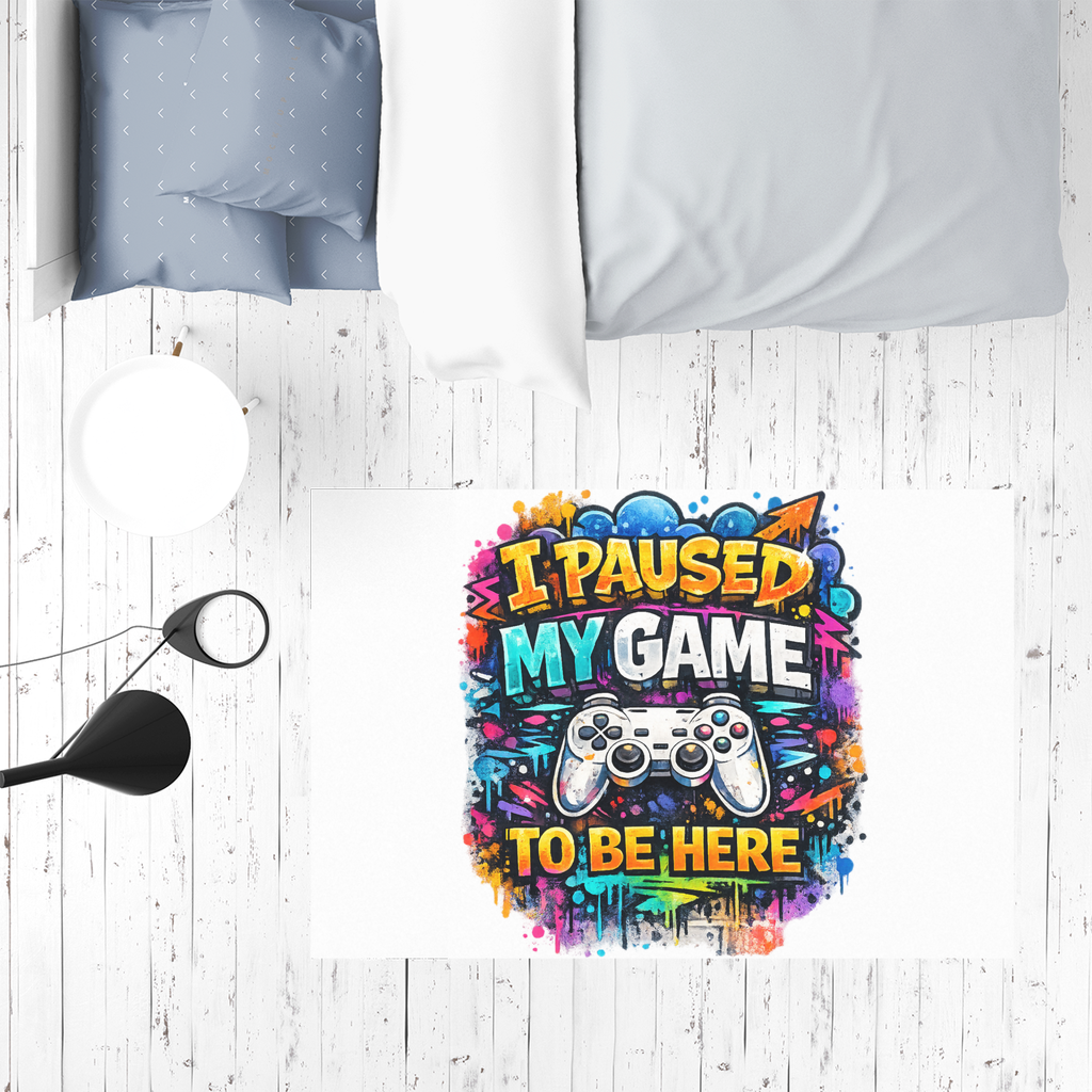 I paused my game Sublimation Mat / Carpet / Rug / Play Mat / Pet Feeding Mat