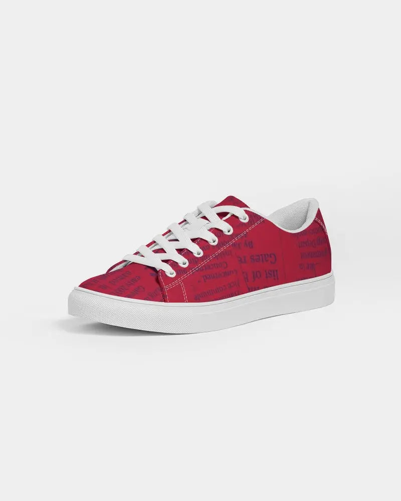 Vintage Red Women's Faux-Leather Sneaker - IAKAM