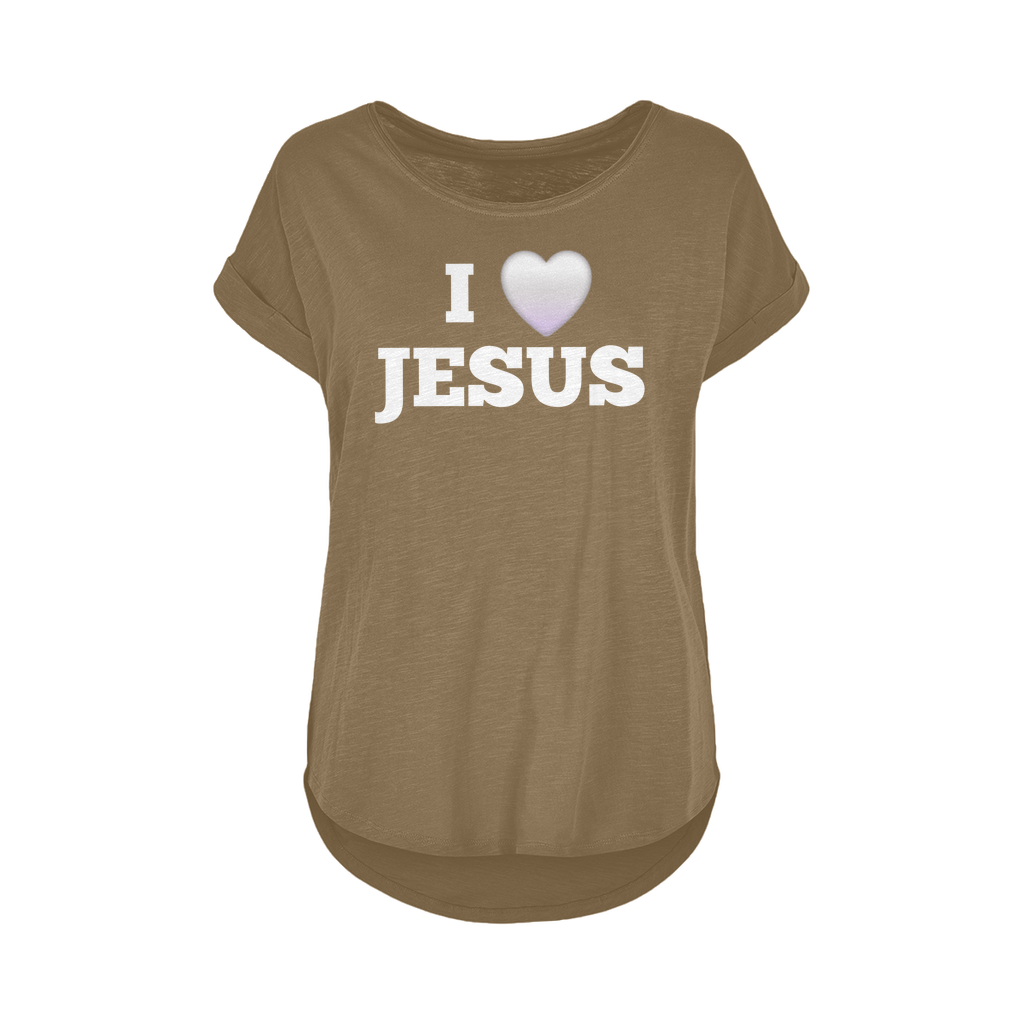 I love Jesus Women's Long Slub T-Shirt XS-5XL