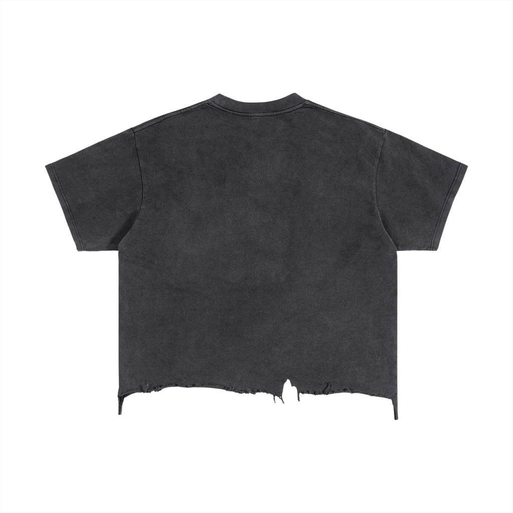Trust God Vintage Wash Boxy Distressed Hem T-Shirt