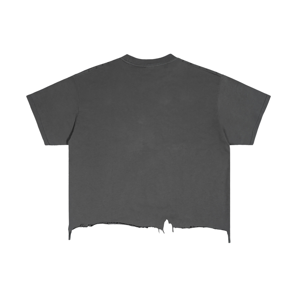 Trust God Vintage Wash Boxy Distressed Hem T-Shirt