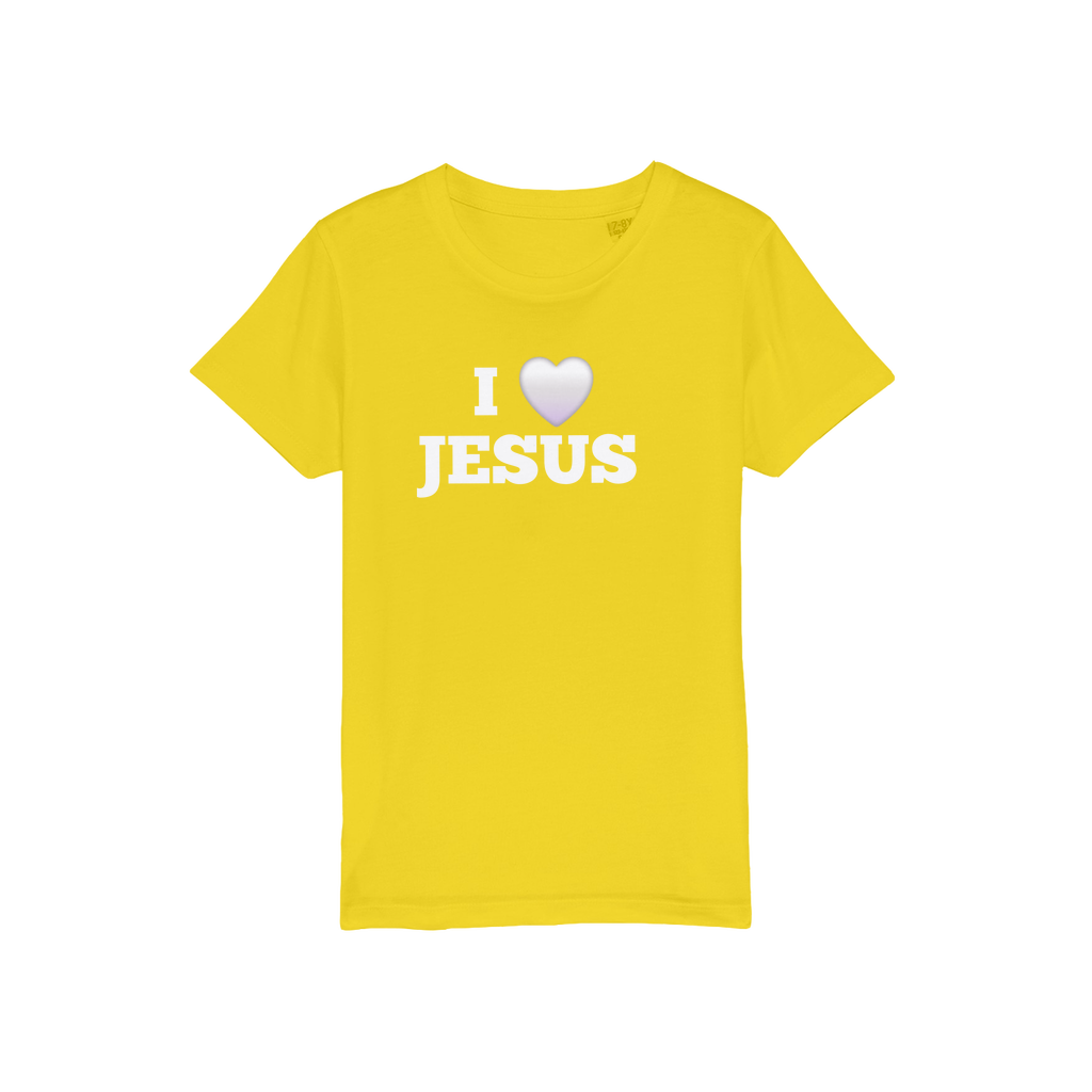 I love Jesus Organic Jersey Kids T-Shirt for Little Believers - Perfect I love Jesus Kids T-Shirt