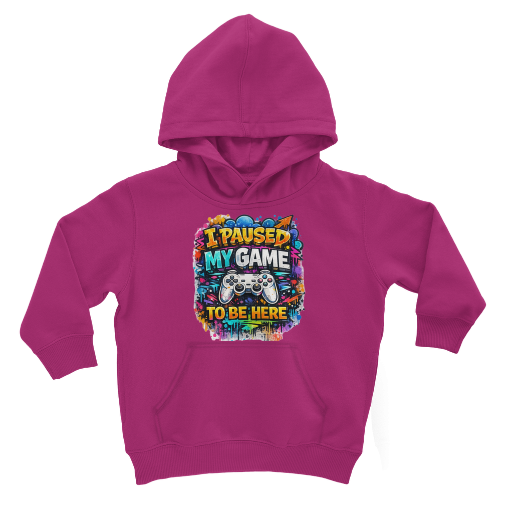 I paused my game Classic Kids Hoodie