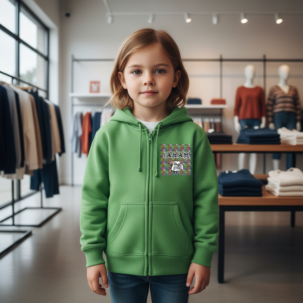 IAKAM DOG Classic Kids Zip Hoodie