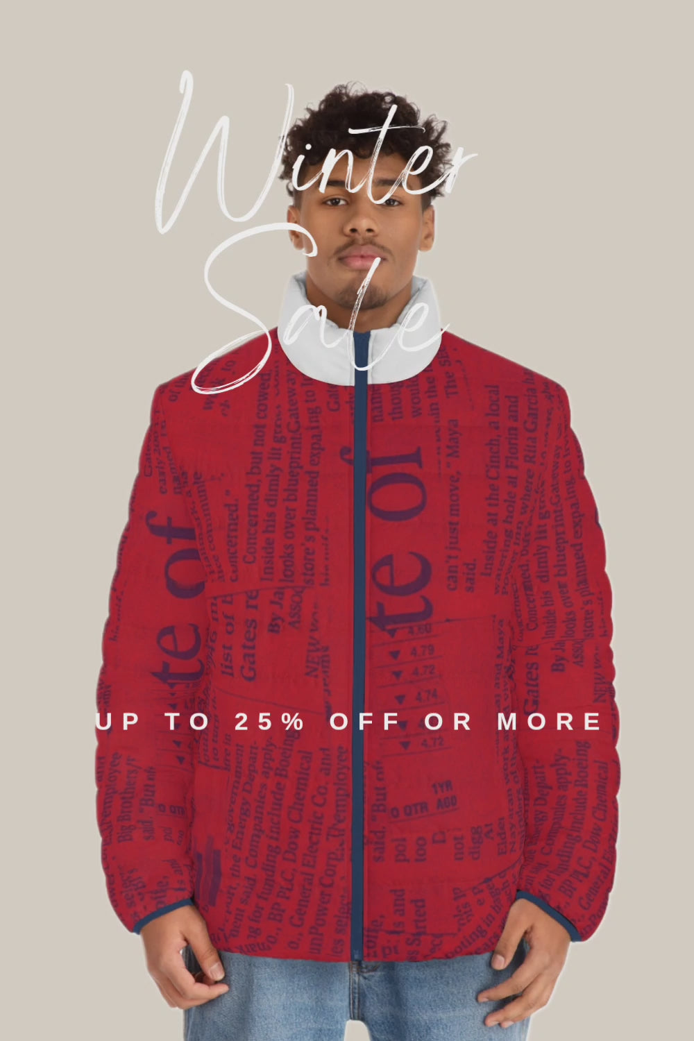 Vintage Red Puffer Jacket