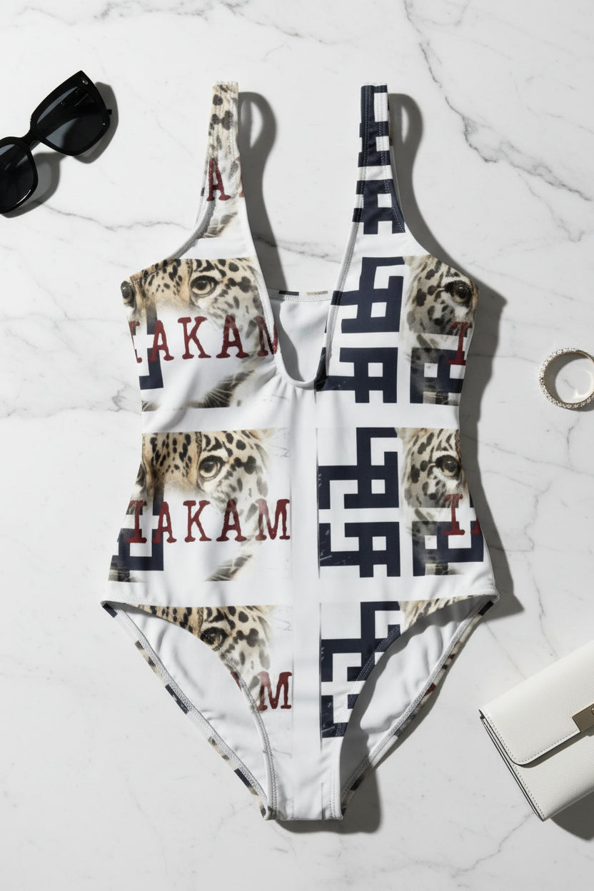 Co Kam Women's All-Over Print One-Piece Swimsuit