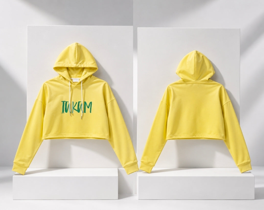 Yella Day Women's Cropped Hoodie - Stylish Comfort for Every Casual Occasion