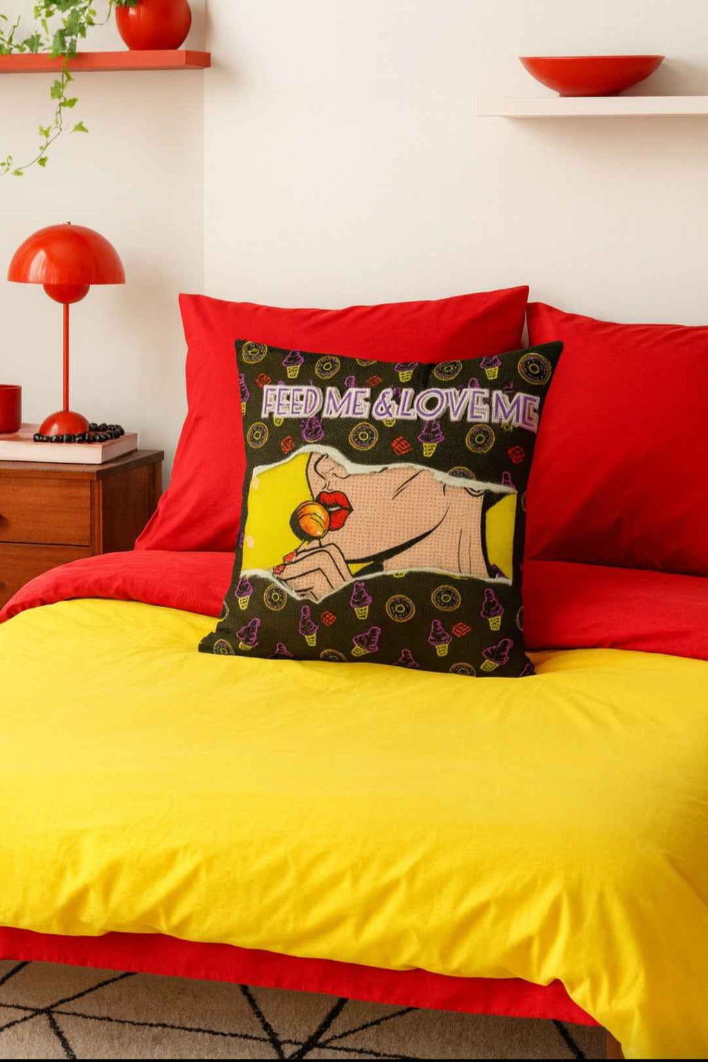 Feed Me Love Me Throw Pillows