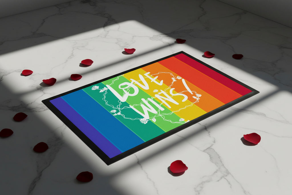 Love Wins Doormat - Welcome Guests with Joy and Acceptance