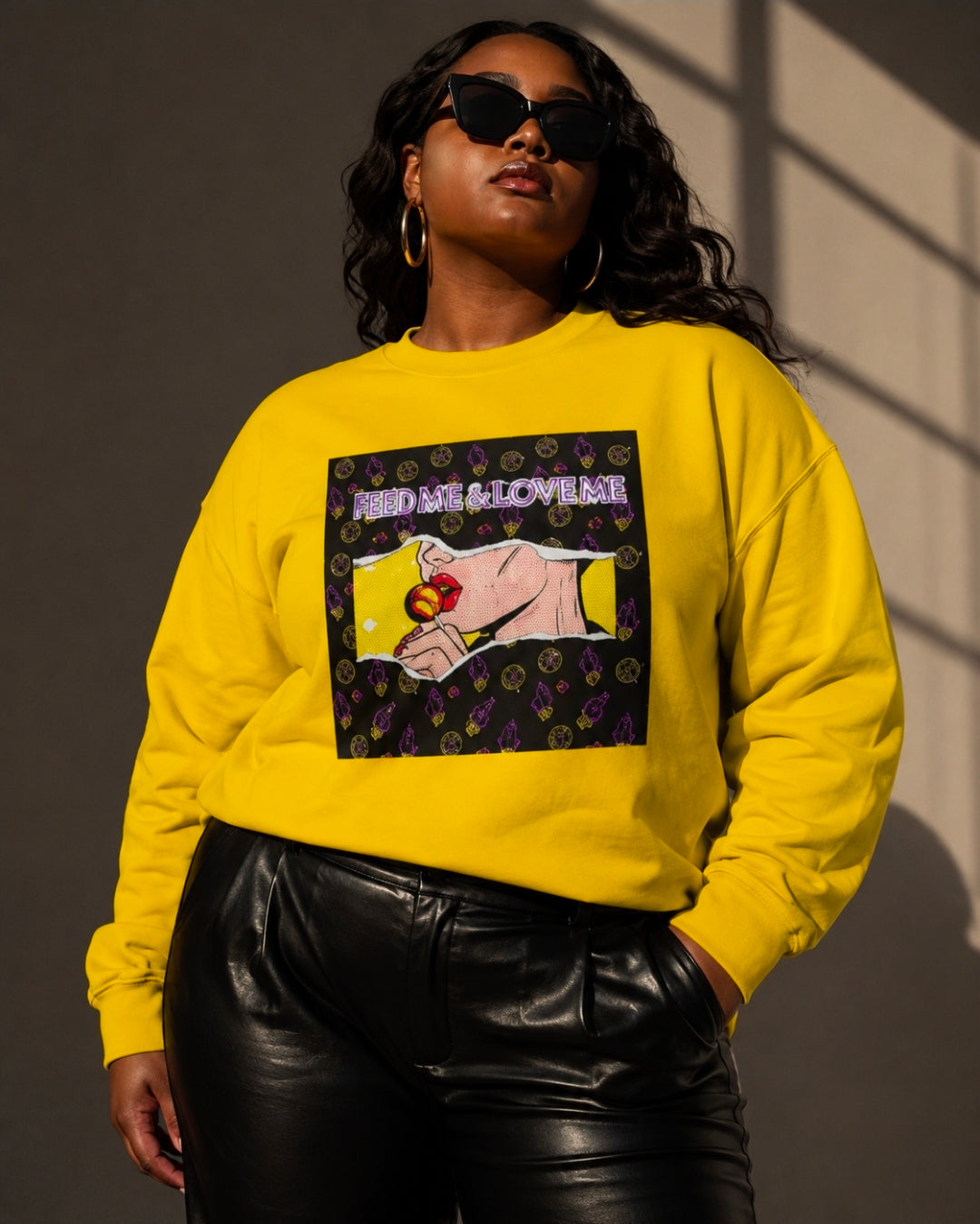 Feed Me Love Me Classic Adult Sweatshirt - Cozy Fashion Animal Lover Sweatshirt