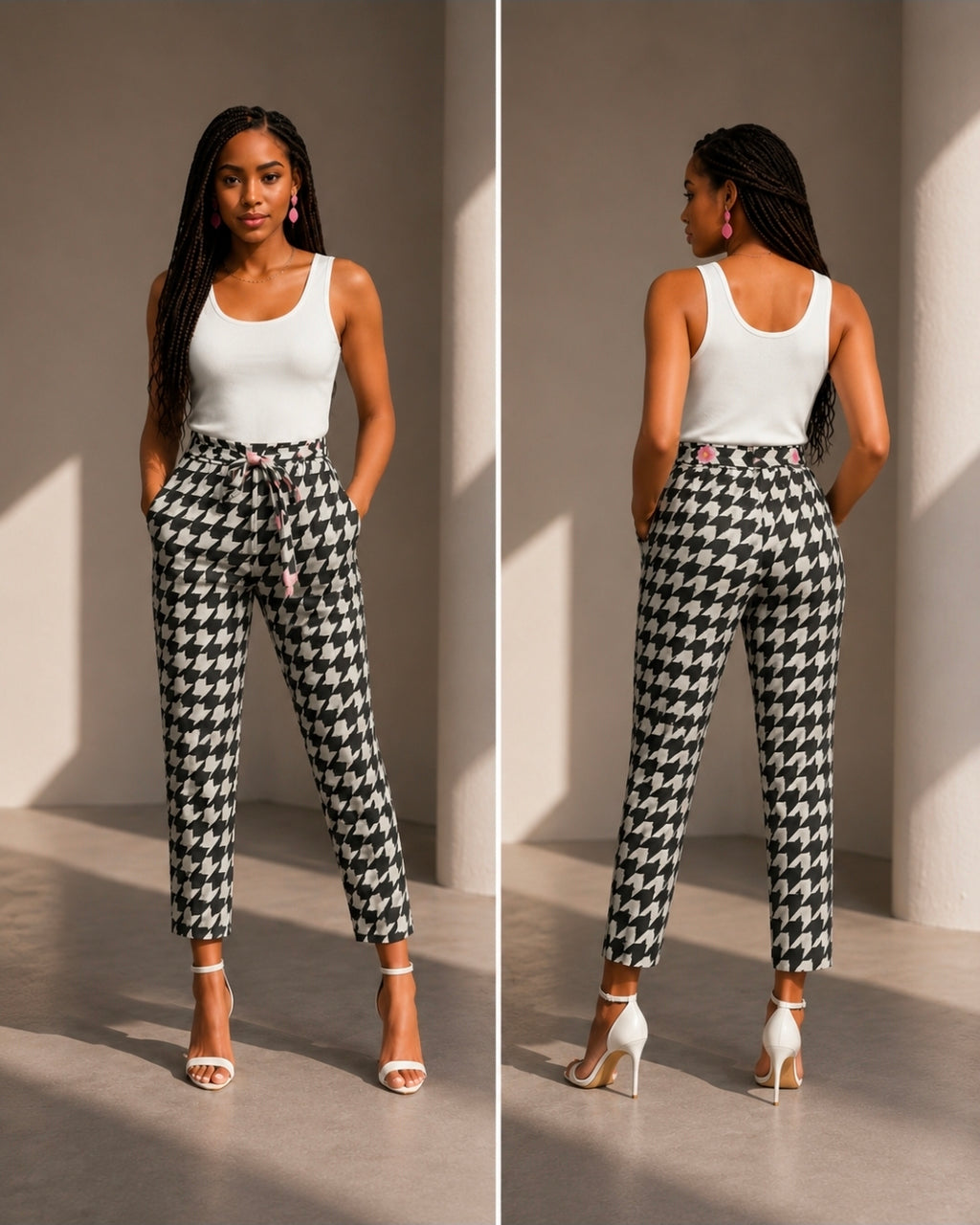 Racers Women's  Belted Tapered Pants
