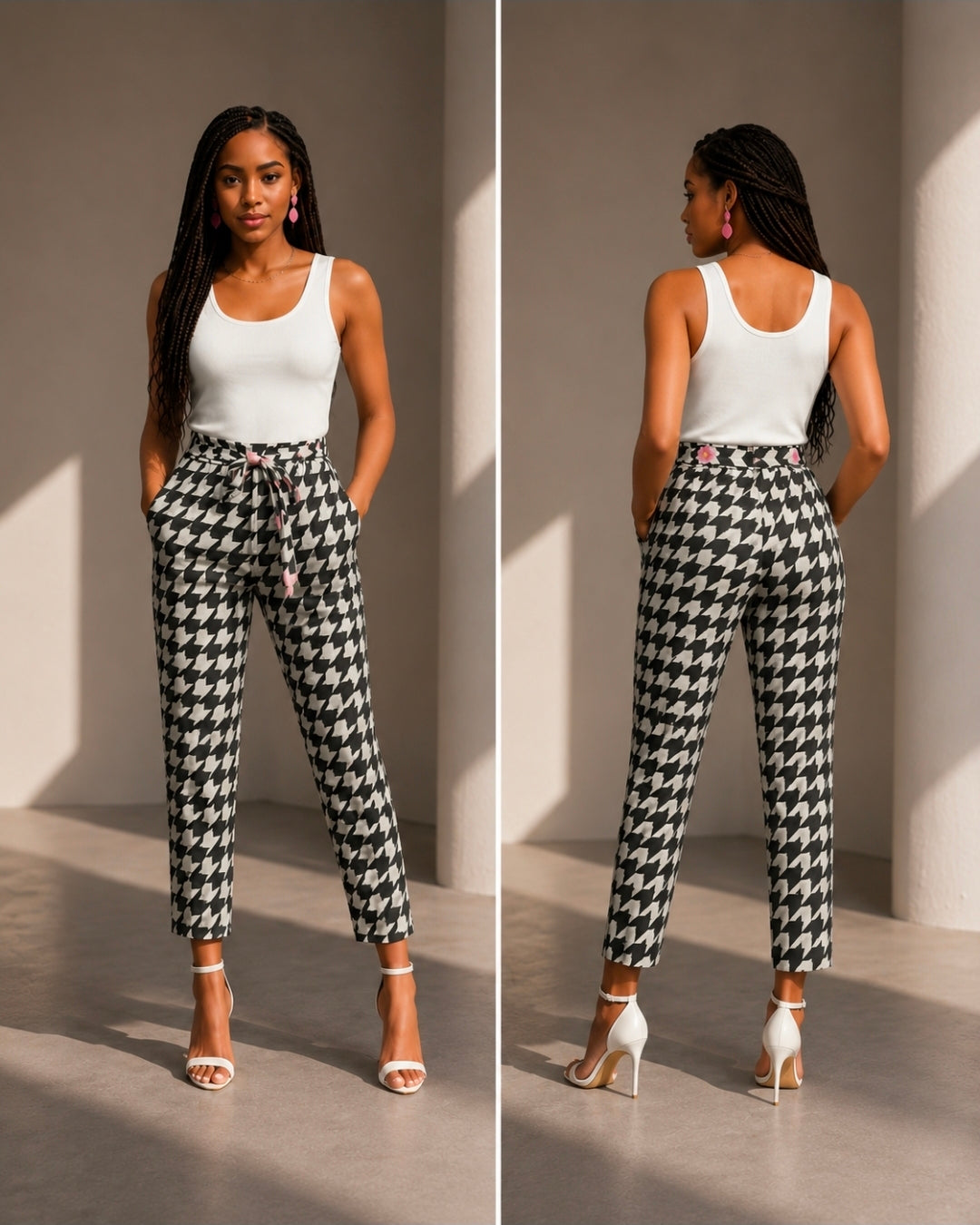 Racers Women's  Belted Tapered Pants