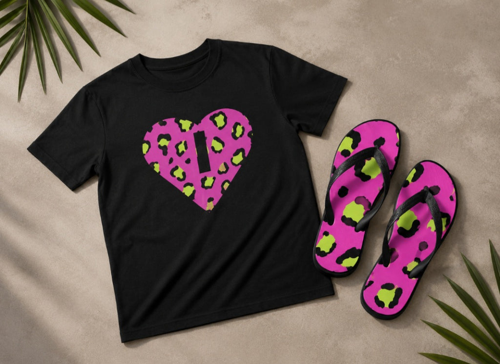 Bedrock Kids Heart Flip Flops