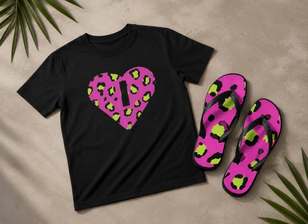 Bedrock Kids Heart Flip Flops
