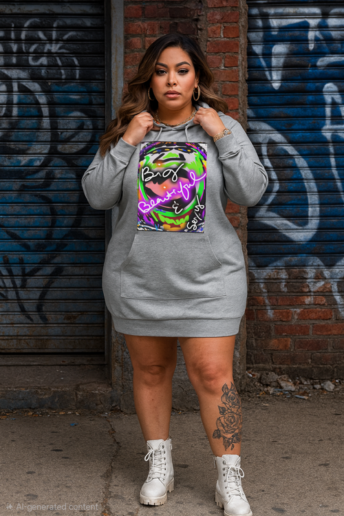 Bbs  Please Hoodie Dress - IAKAM