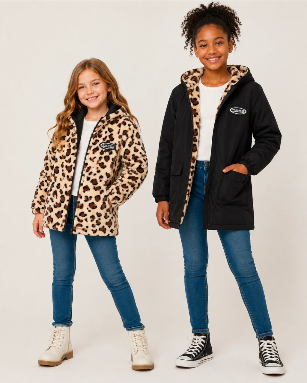 Children's Leopard Lined Jacket: Stay Warm and Stylish