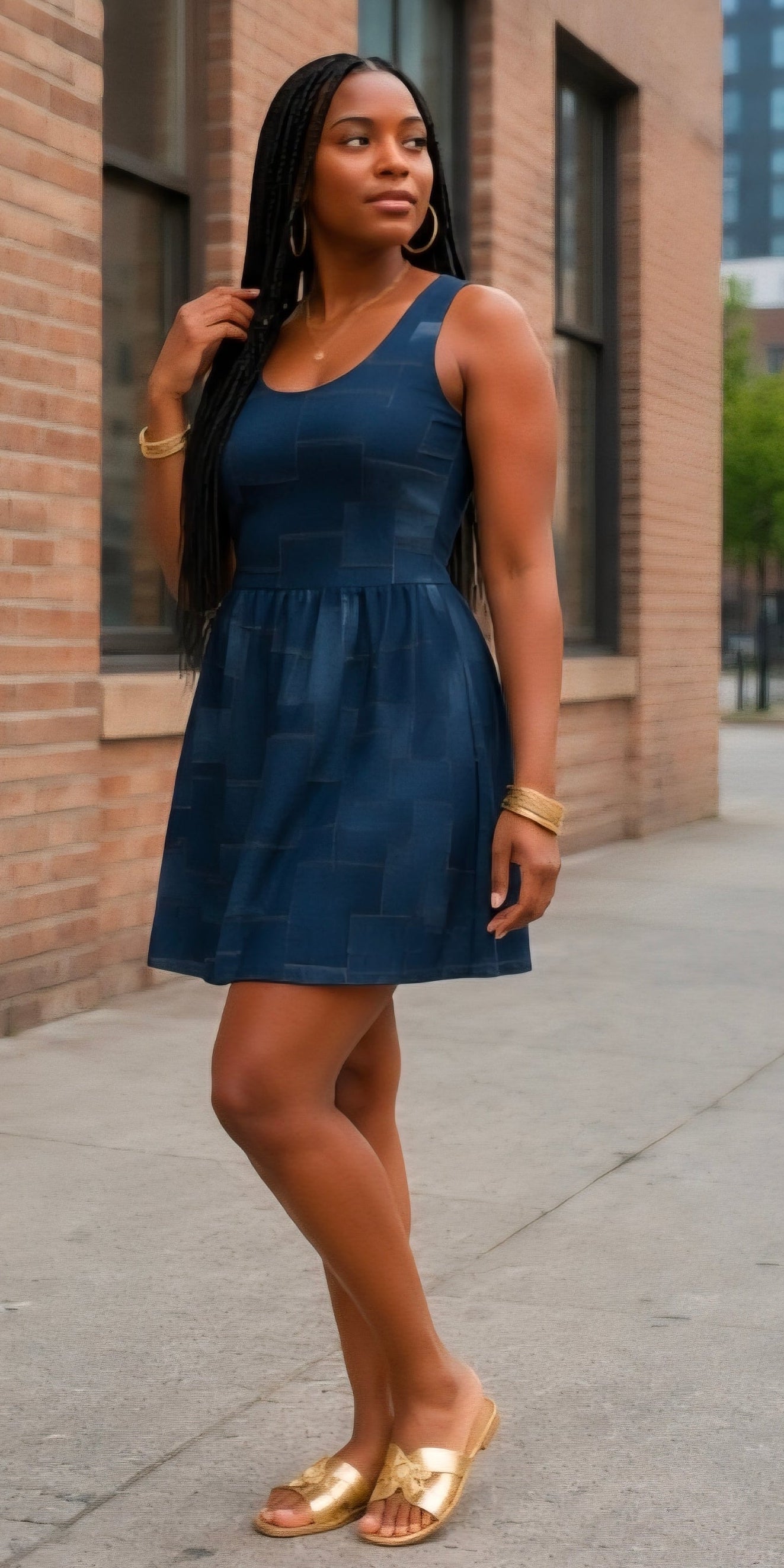 Denim Skater Dress