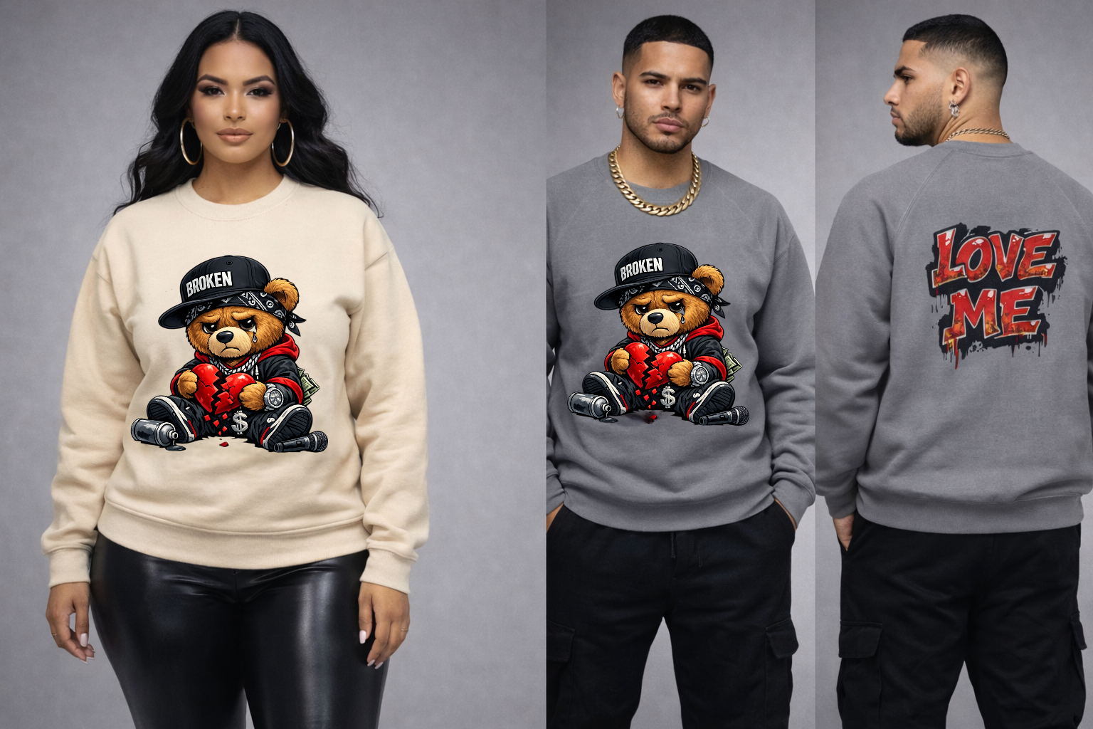 Broken Hearted Bear Classic Adult Sweatshirt