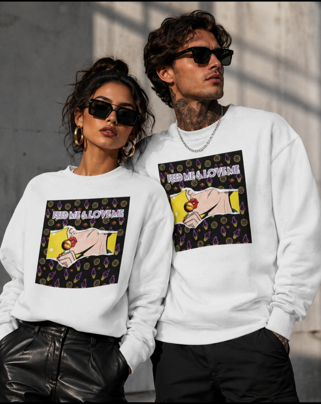 Feed Me Love Me Classic Adult Sweatshirt - Cozy Fashion Animal Lover Sweatshirt