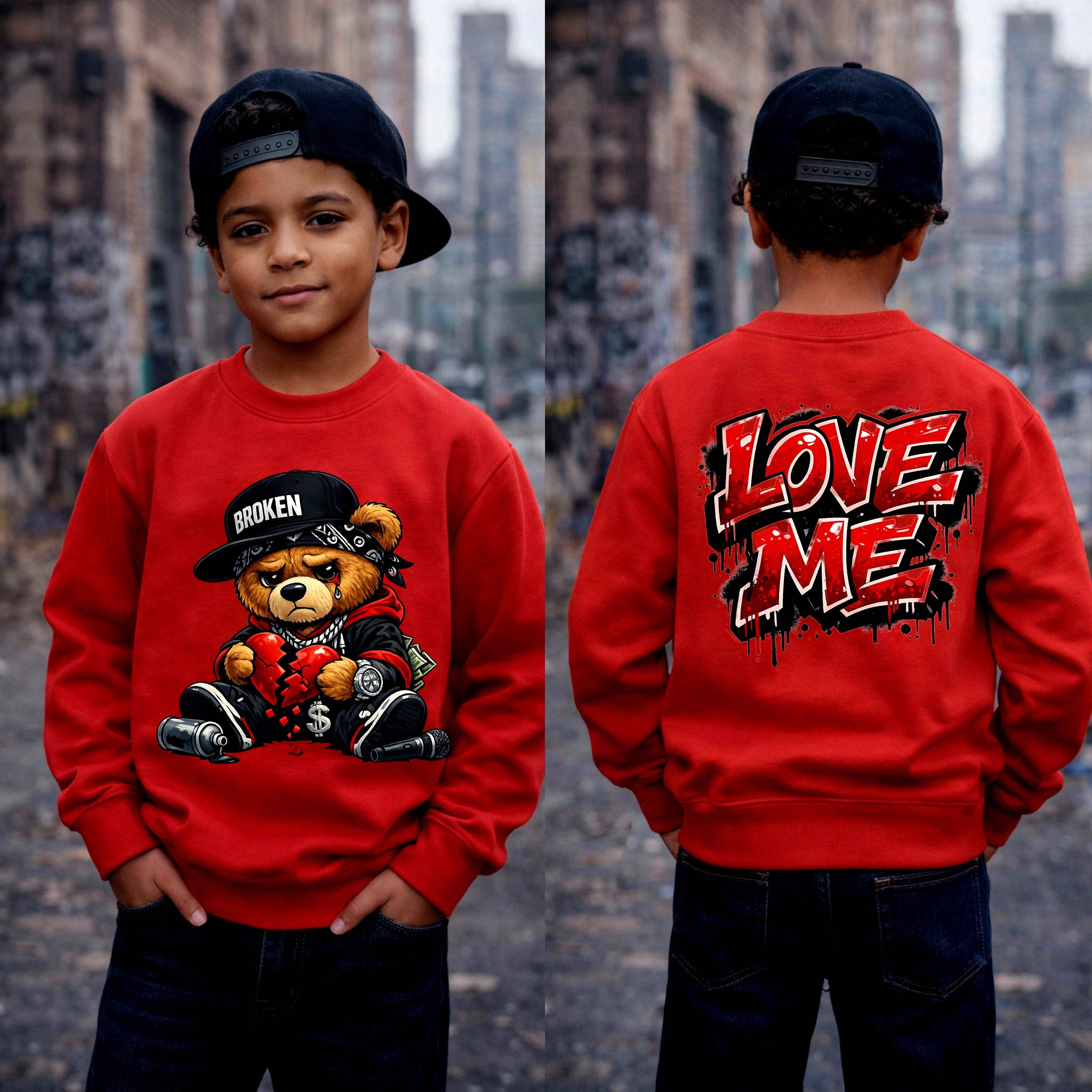 Broken Hearted Bear Classic Kids Sweatshirt