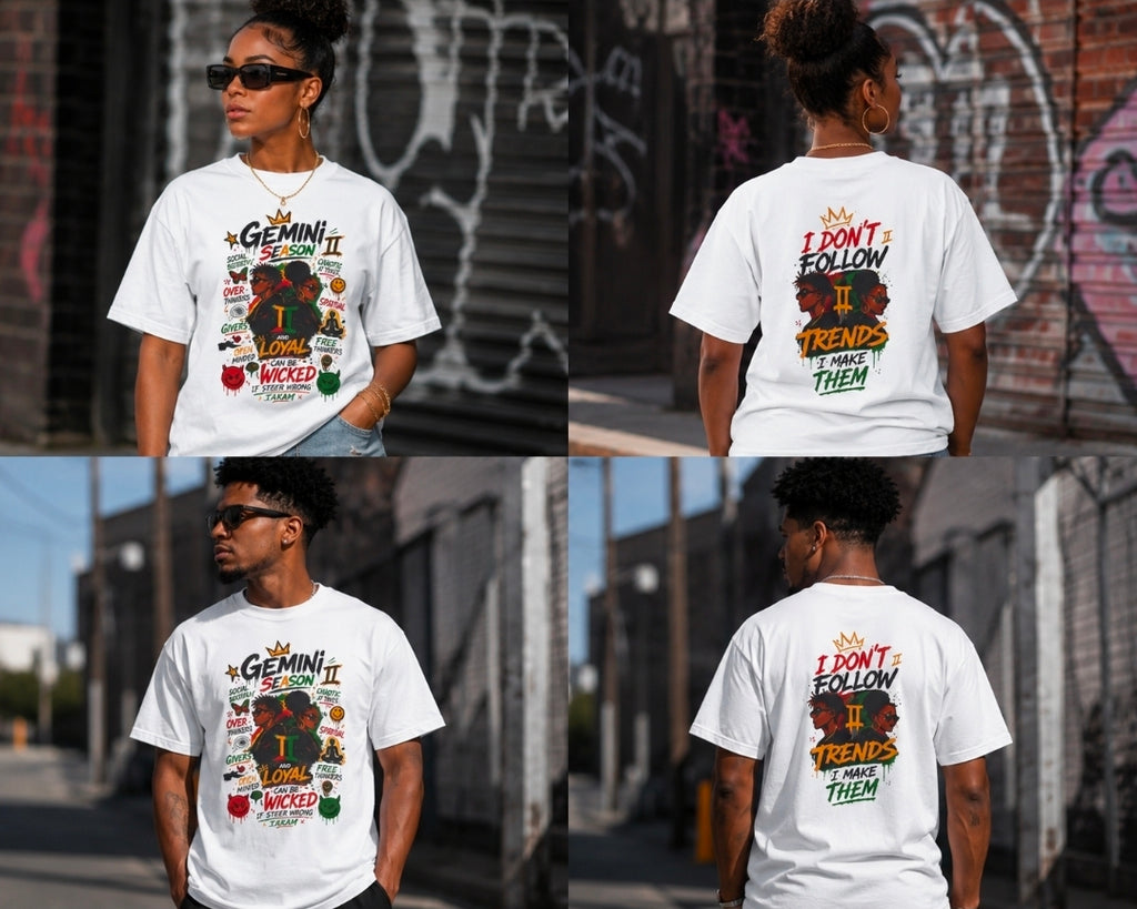 Gemini Zodiac T-Shirt - Gemini Season Graphic Tee for Trendsetters