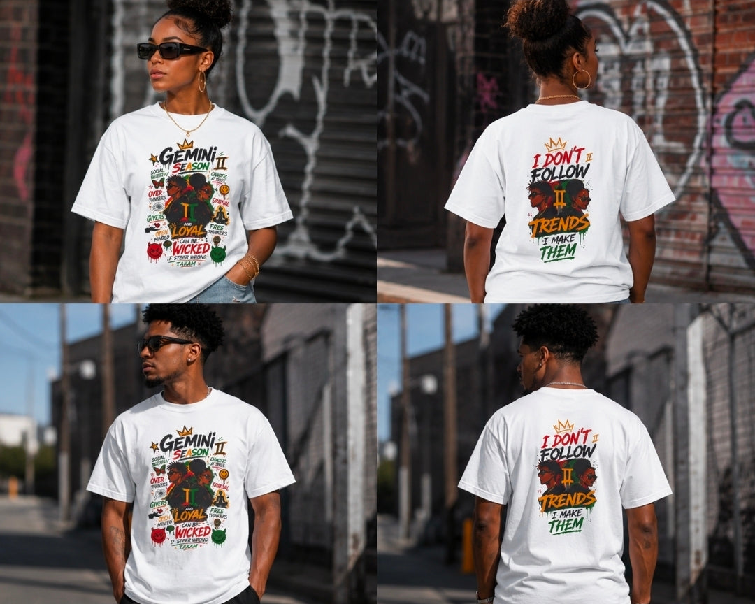 Gemini Zodiac T-Shirt - Gemini Season Graphic Tee for Trendsetters