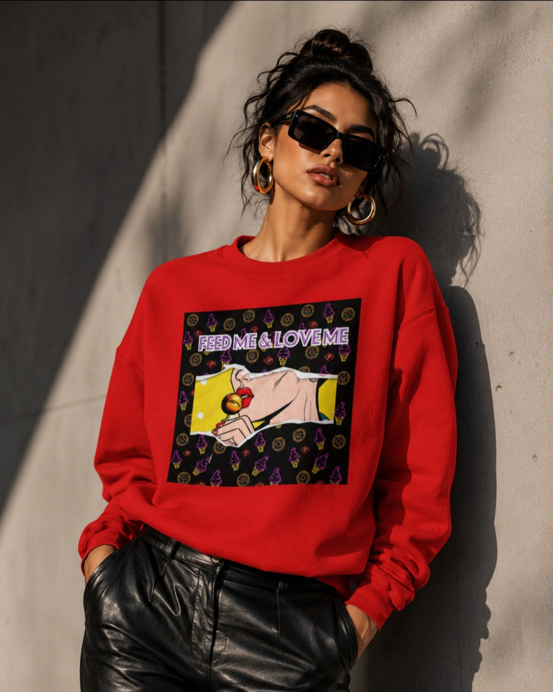 Feed Me Love Me Classic Adult Sweatshirt - Cozy Fashion Animal Lover Sweatshirt
