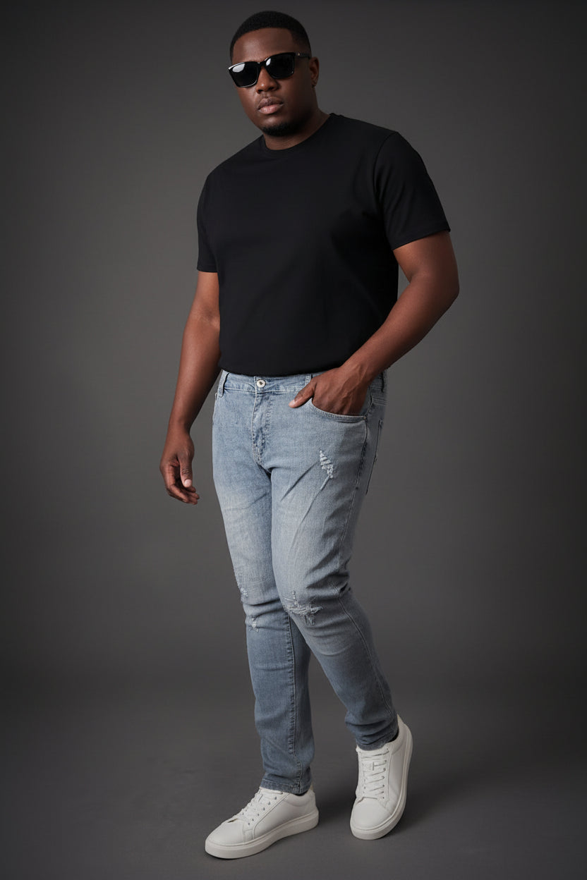 Men's Fashion Distressed Skinny Jeans